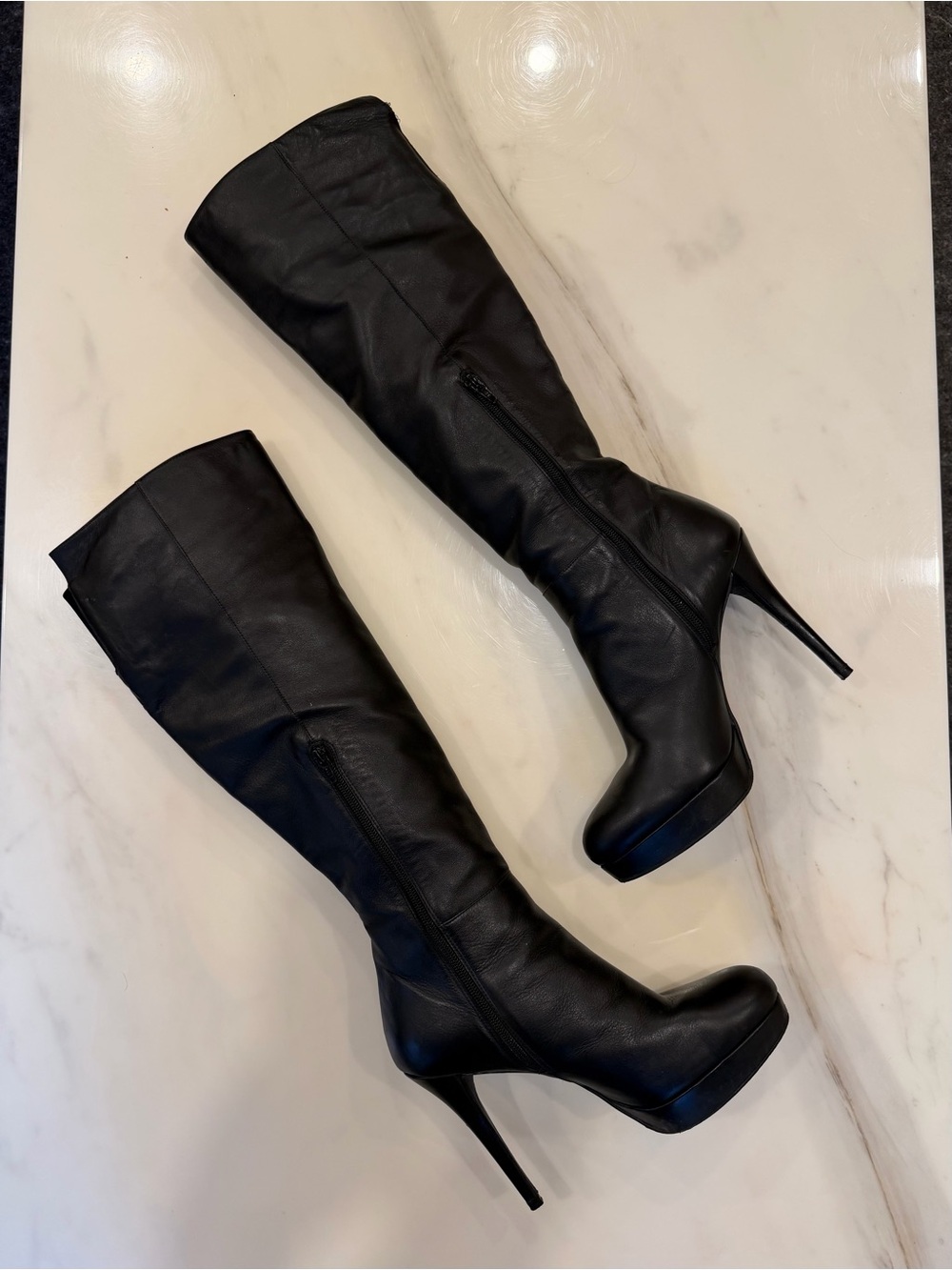 Stuart Weitzman Black Over-the-Knee Stiletto Boots size 10
